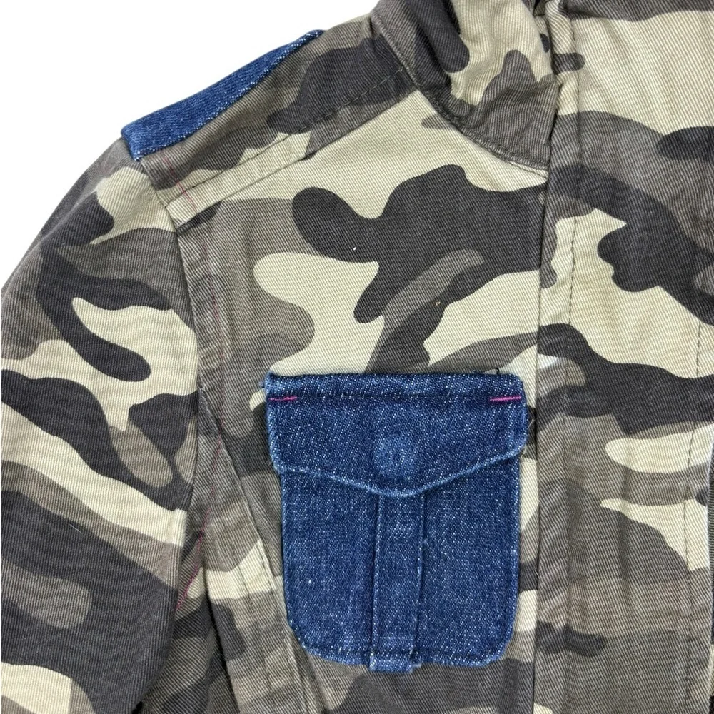 Jessica Simpson Kids Camouflage Utility Jean Jacket with Denim Pocket